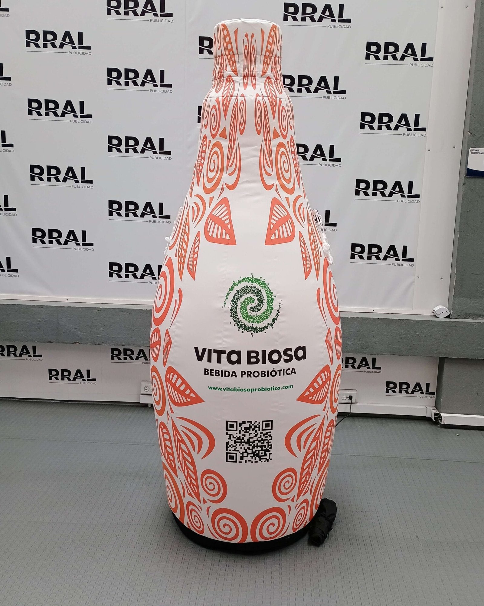 Botella de bebida probiotica