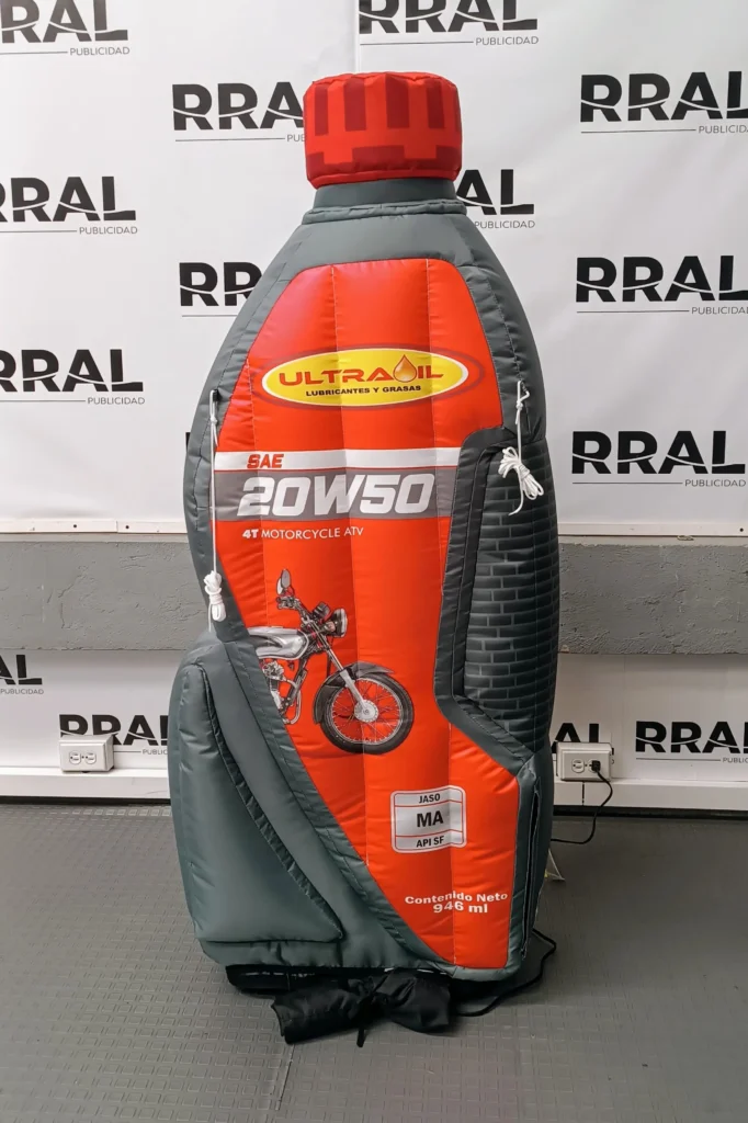 Frasco de lubricante para motos