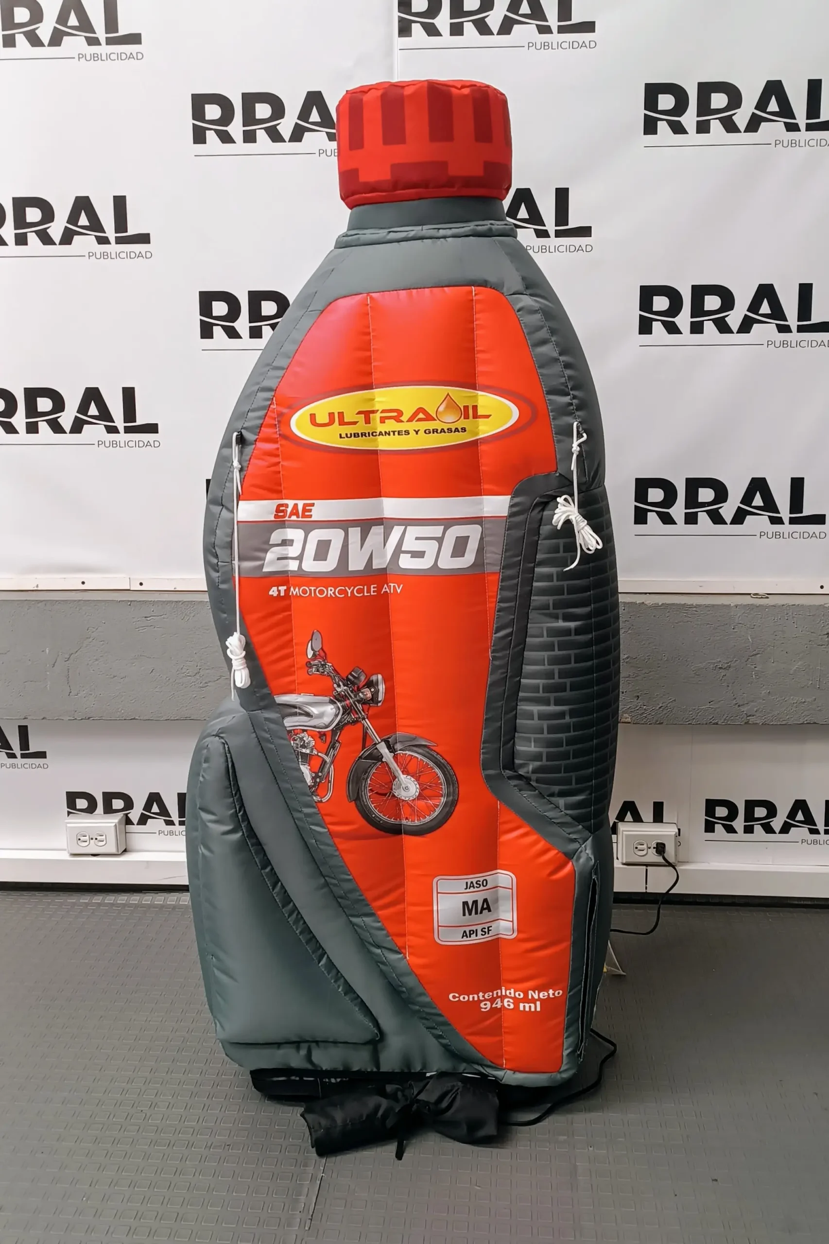 Frasco de lubricante para motos