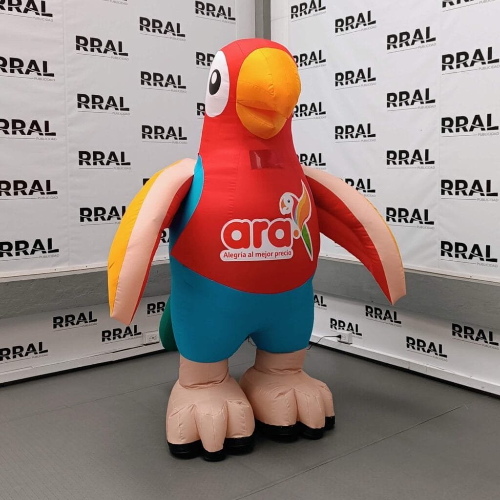 Inflables Publicitarios Personalizados — Catálogo Completo RRAL 9 Disfraz loro de ara